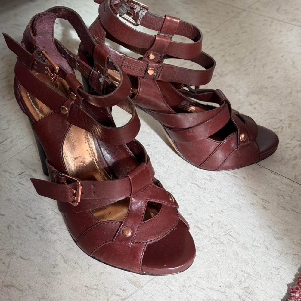 Vince Camuto Dark Brown Strappy Heels
